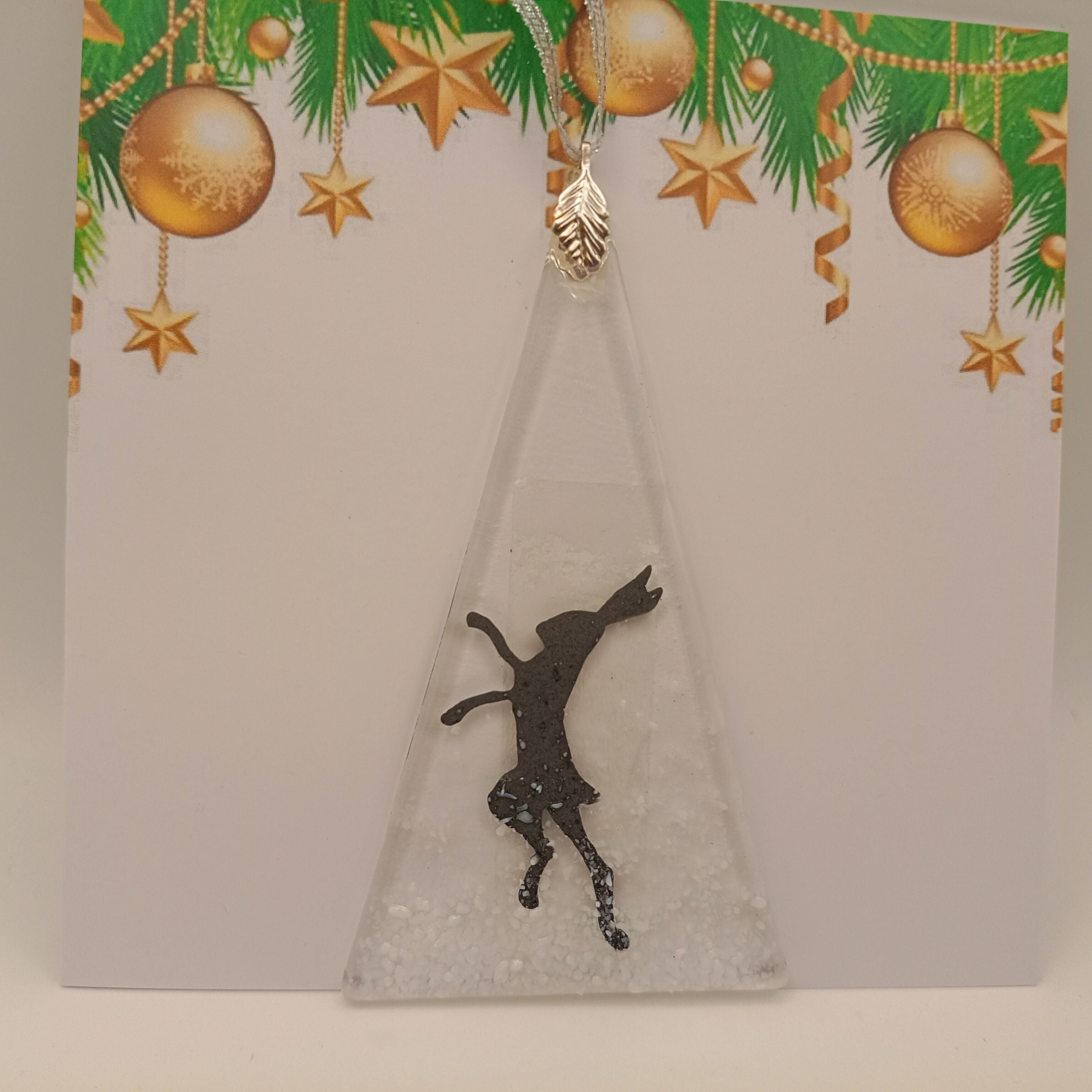 Fused Glass Christmas Card