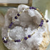 Handmade Gold Vermeil Amethyst And Freshwater Pearl Charm Bracelet.