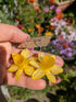 REAL DAFFODIL EARRINGS