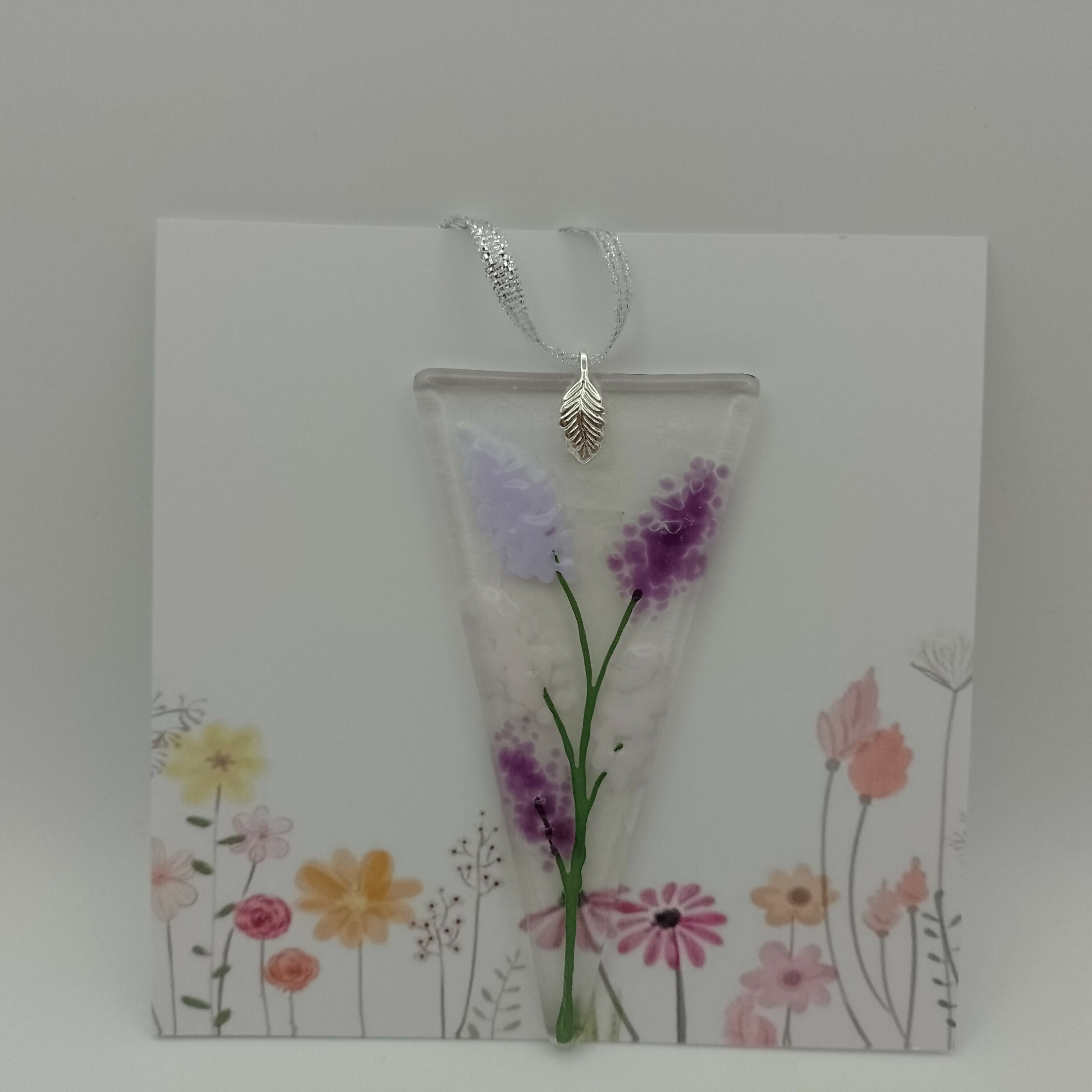 Fused Glass Flower Card