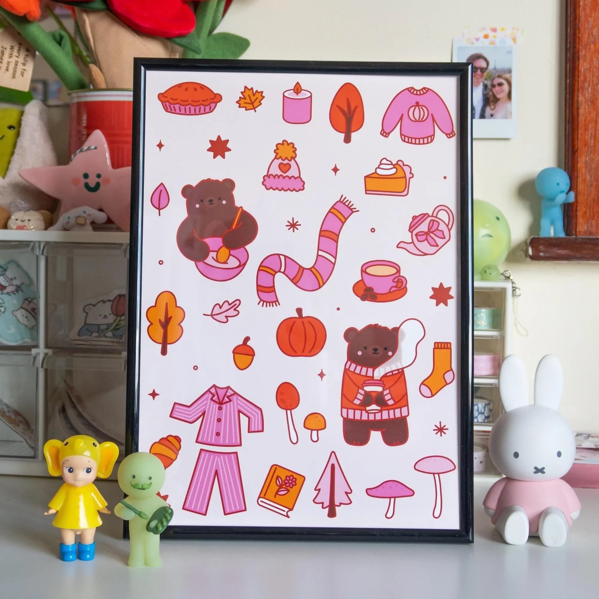 Autumn Pattern A4 Art Print