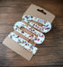 Set Of 3 Hair Clips With Rose Petals
