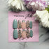 Reusable Blue Leopard Print With French Tip Handmade Press On Nails