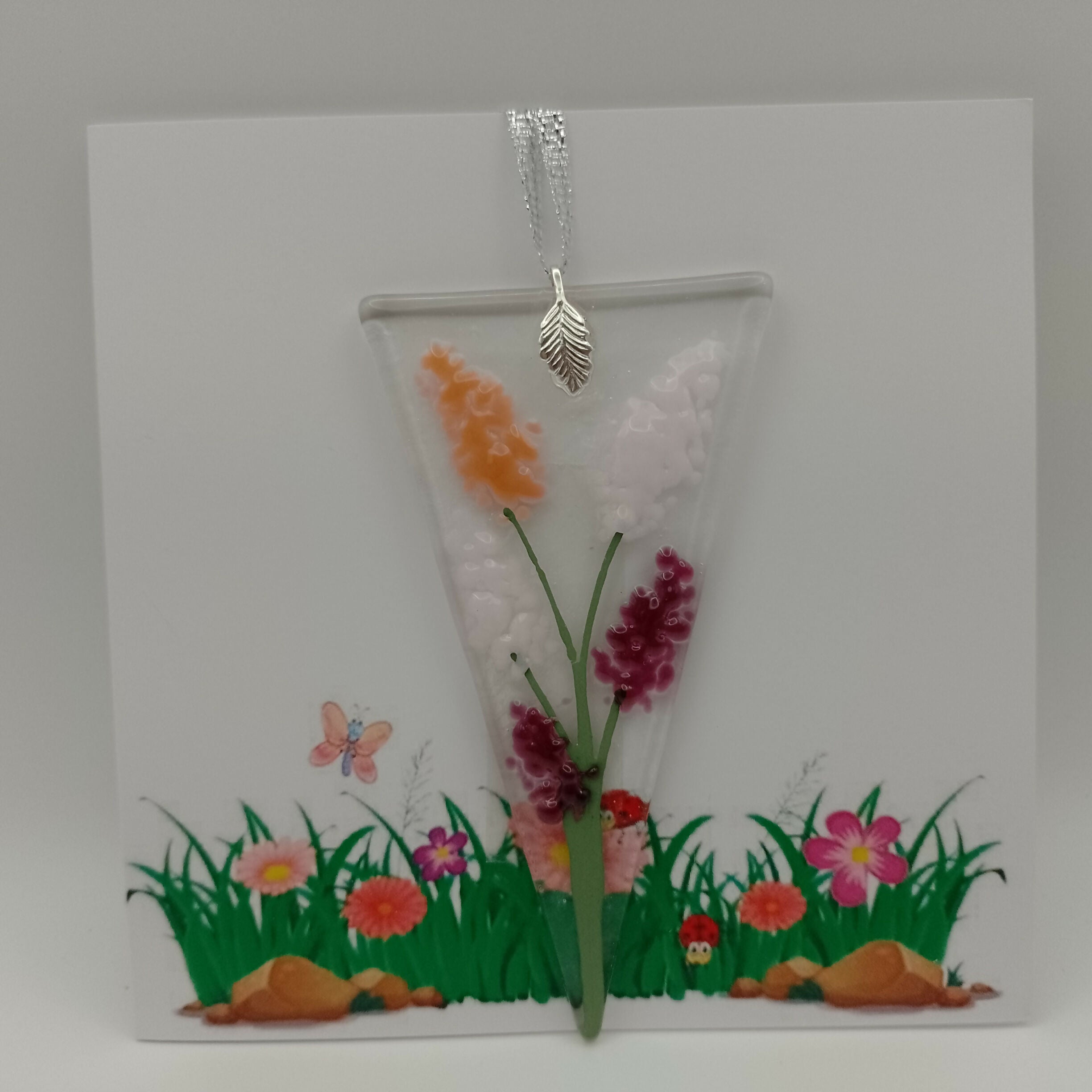 Fused Glass Flower Card