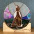 Gazing Hare panel on round Ash display