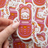 Yapper Flip Phone Die Cut Sticker