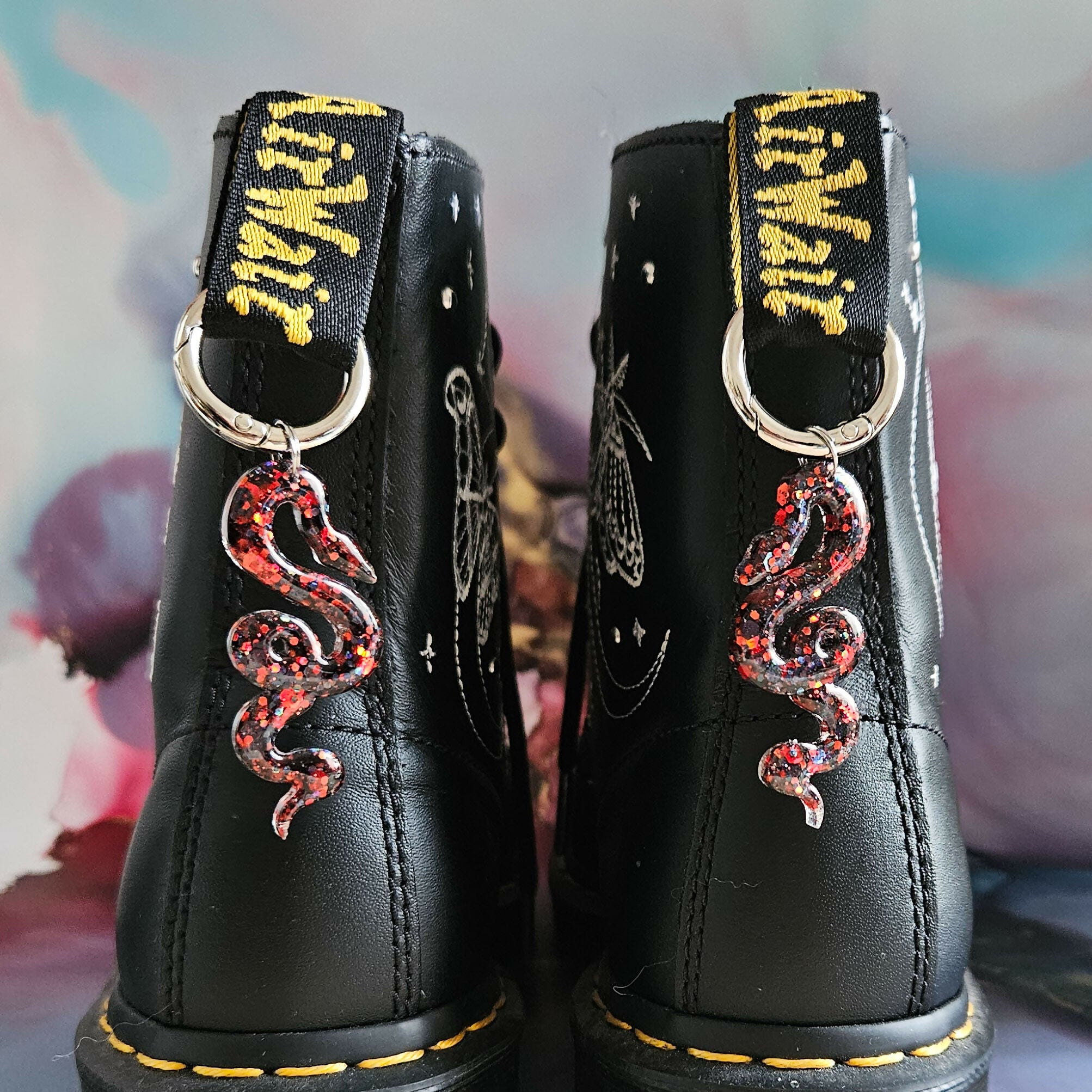 Handmade Resin Snakes Boot Charms