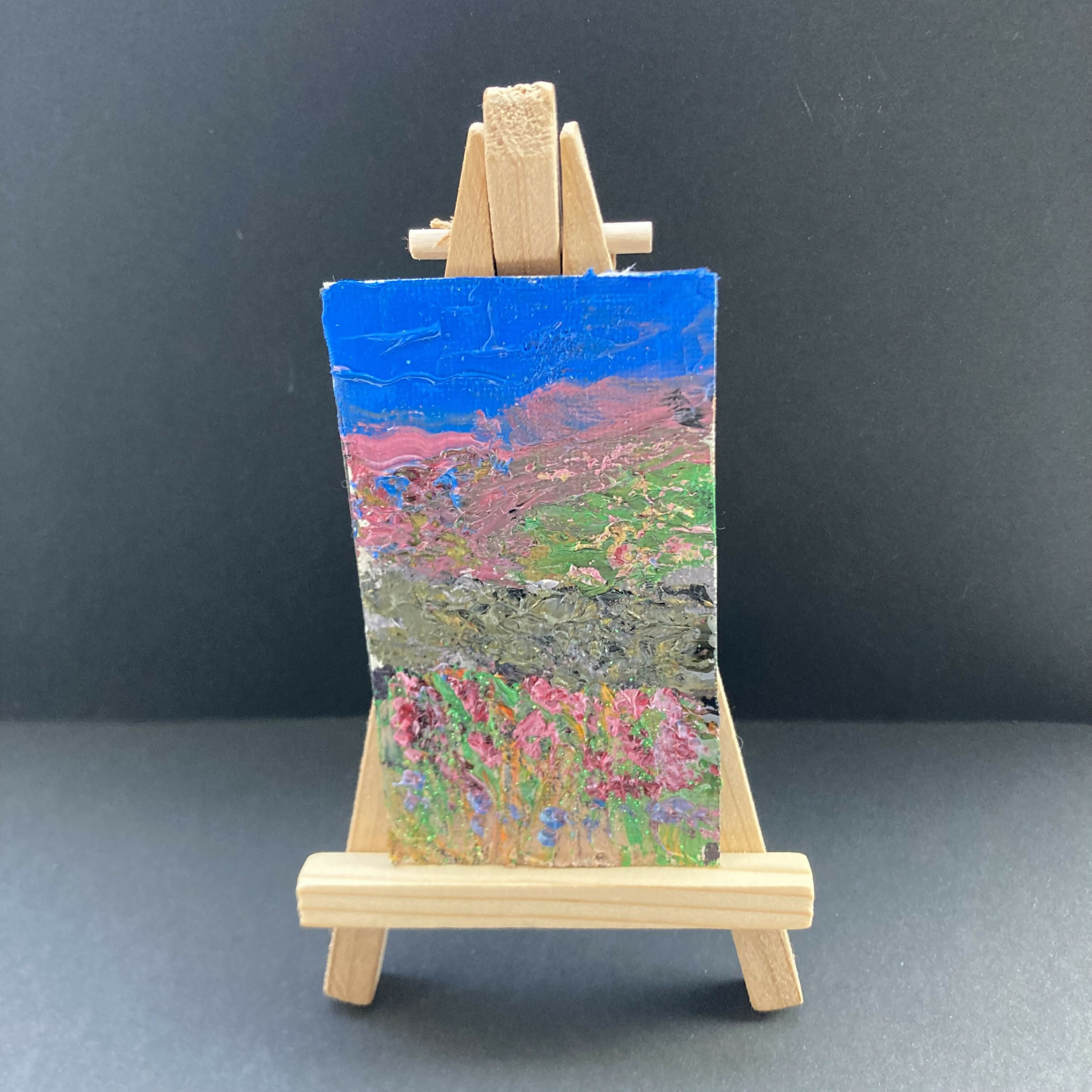Heather & Bilberries By Stonewall Mini Oil Canvas Fridge Magnet