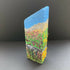 Stone Wall Heather & Poppies Oil Painting Wooden Block