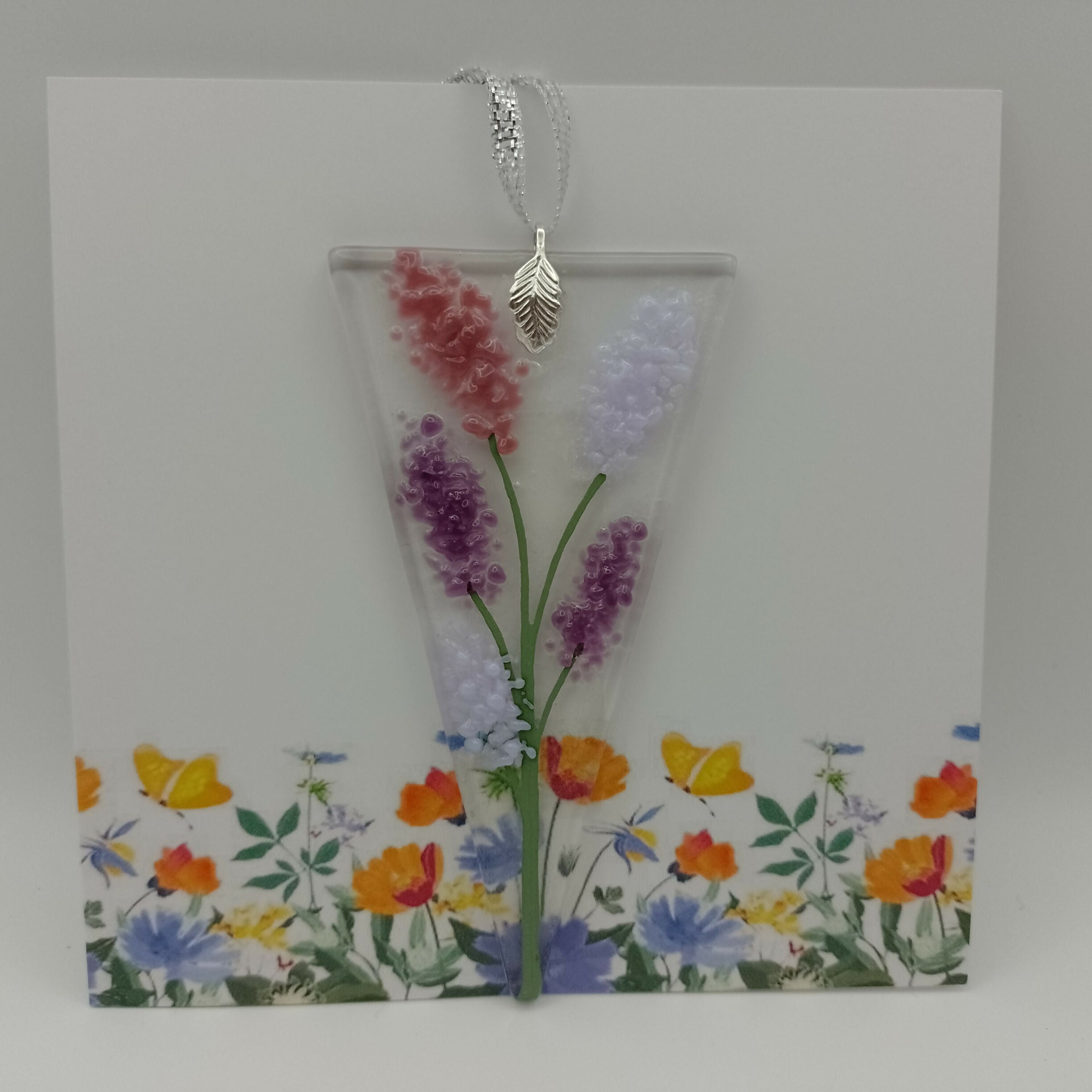Fused Glass Flower Card