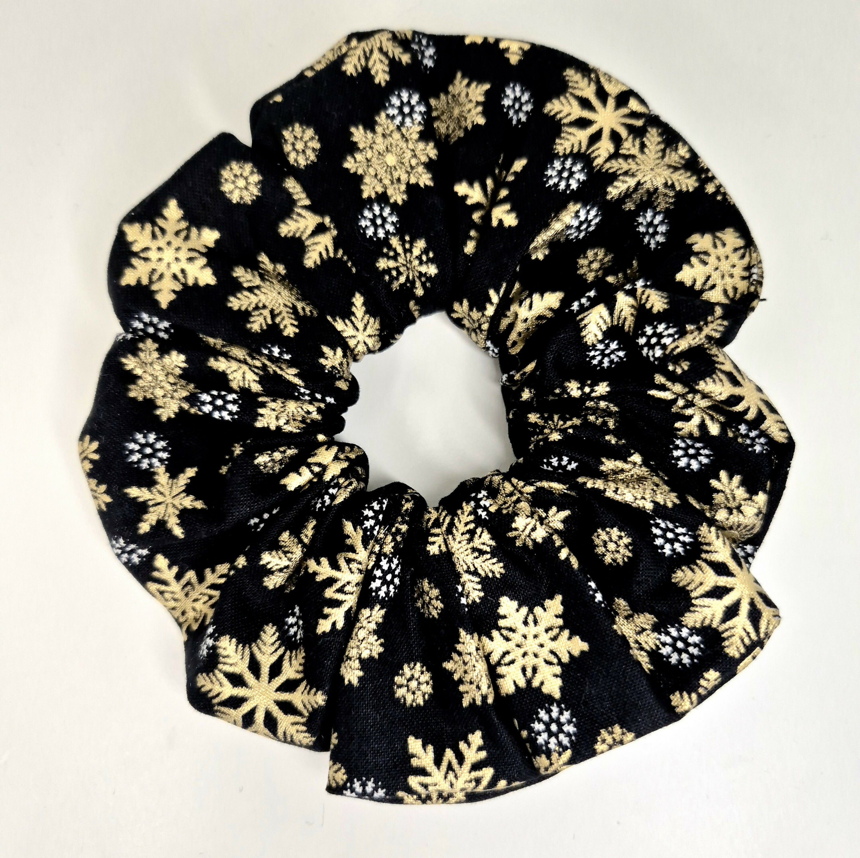 100% Cotton Christmas Festive Large Scrunchie - Various Designs