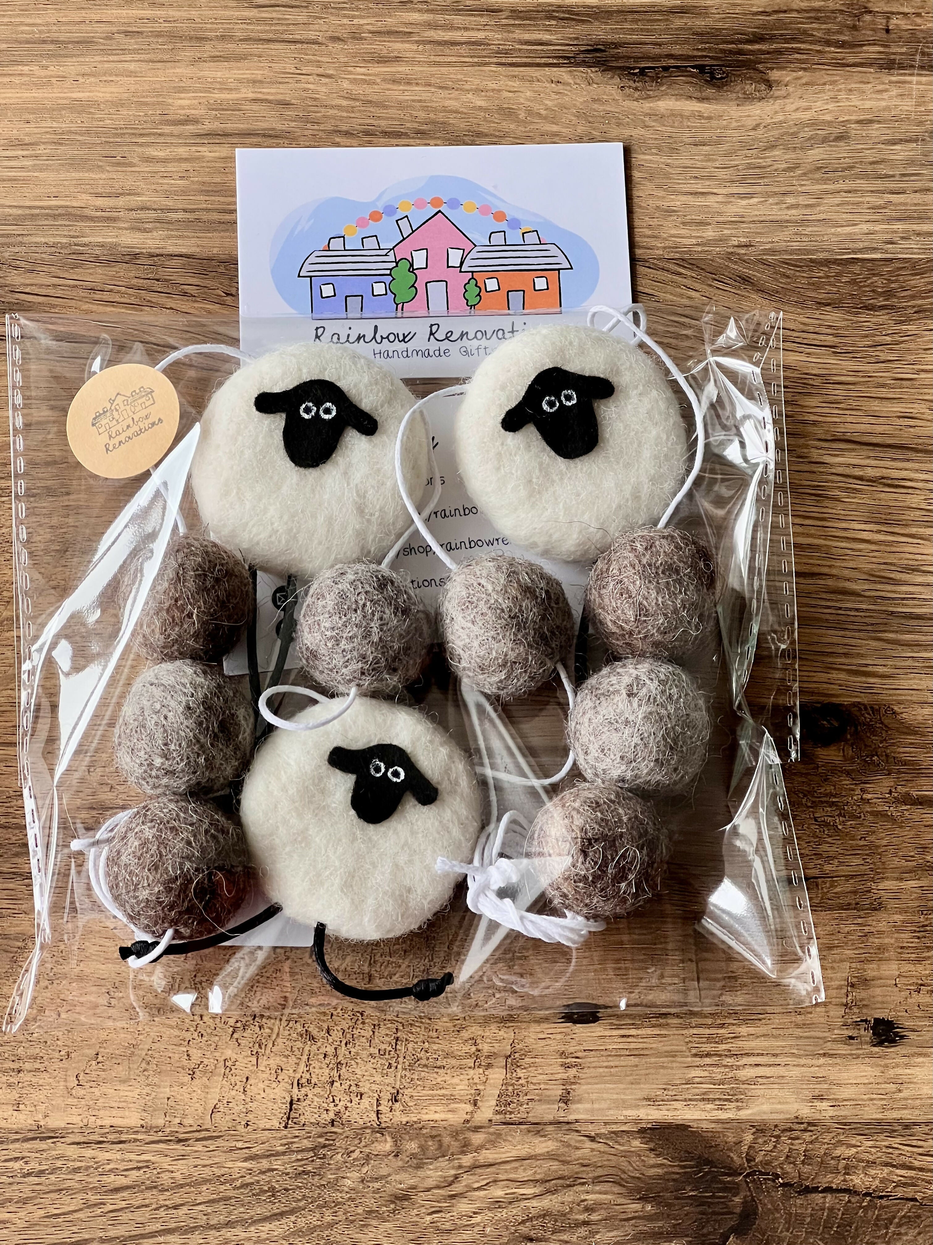 Felted Sheep Garland