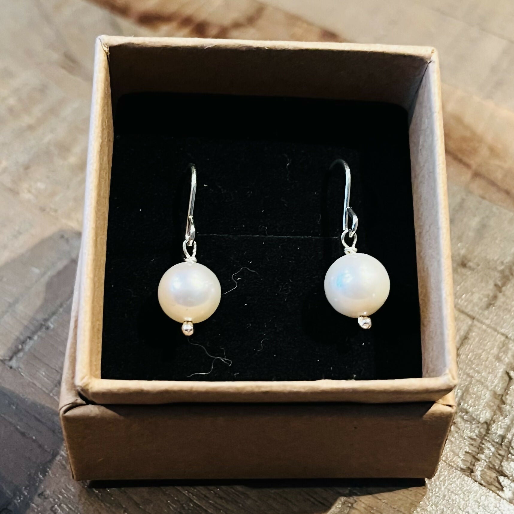 Pearl Huggie Earrings