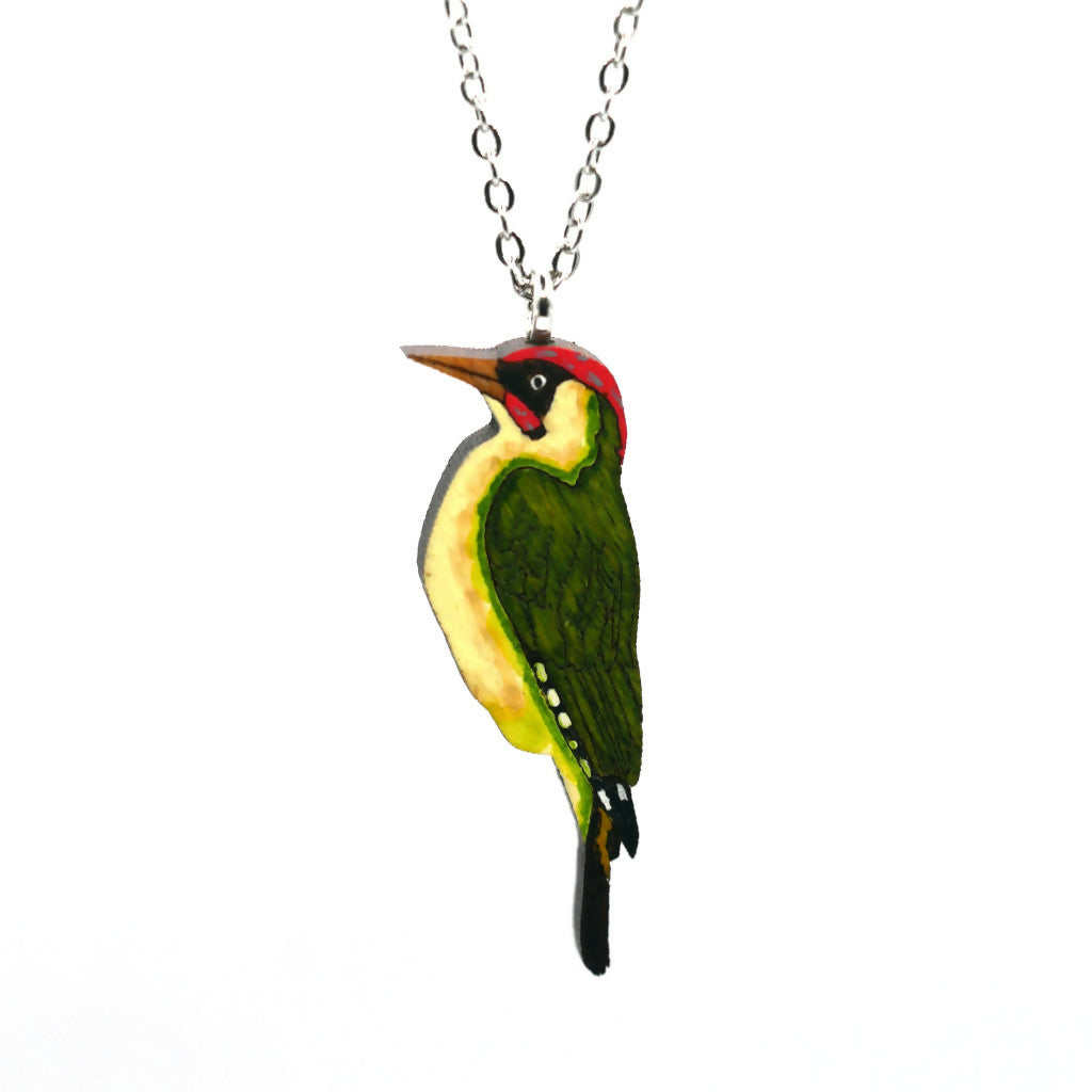 Green Woodpecker Necklace
