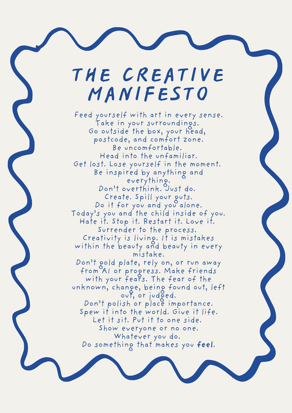 Creative Manifesto A4 Art Print