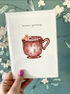Limited Edition Discounted Gingerbread Man Moustache Greeting Card
