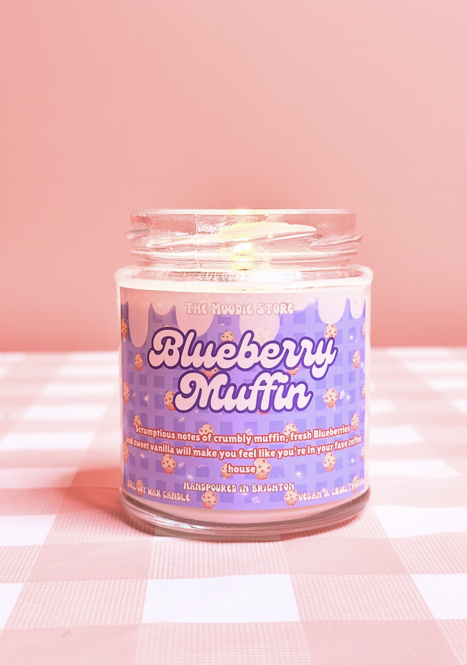 Blueberry Muffin Fragranced Vegan Soy Wax Candle