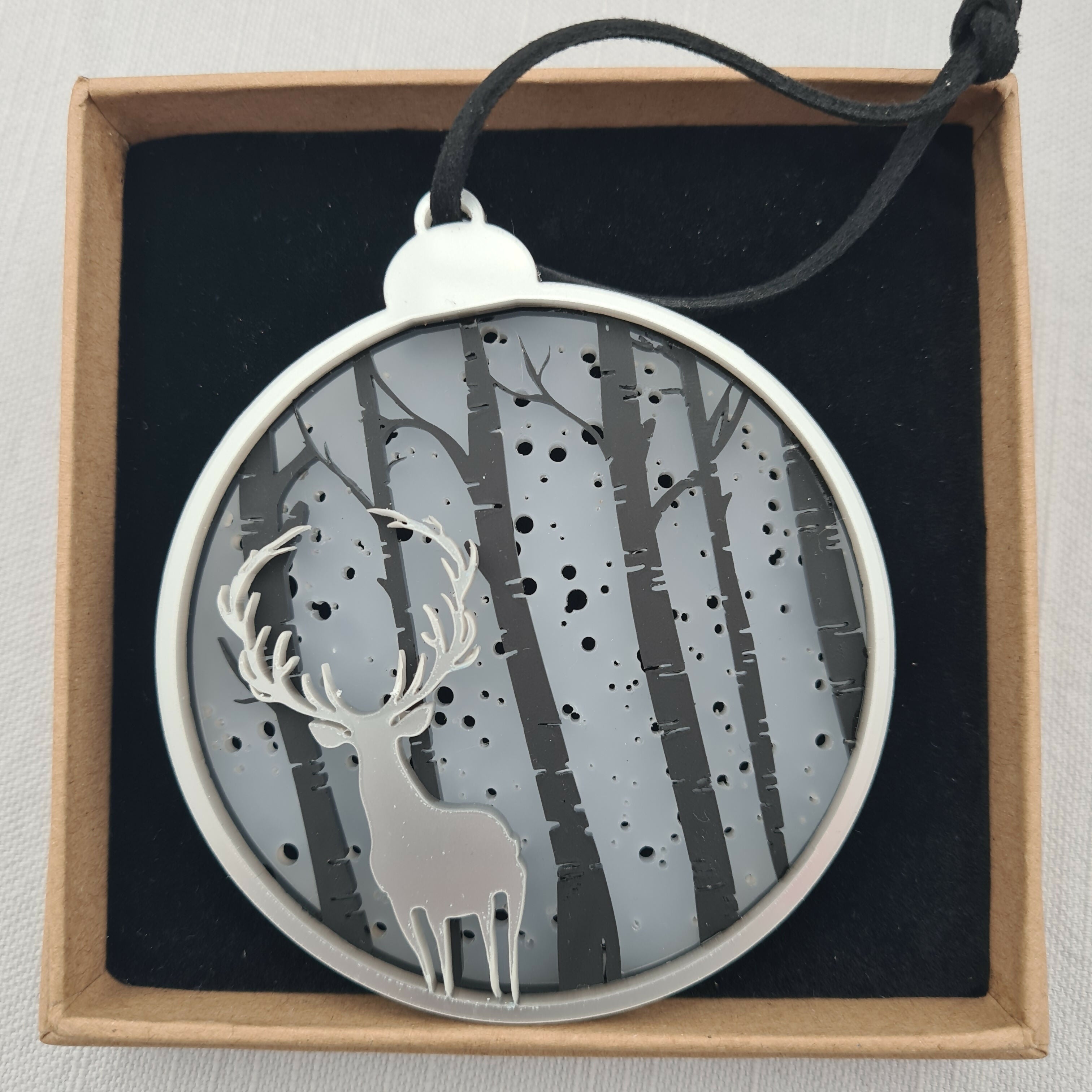 Stag Winter Woodland Bauble