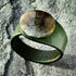 Handcrafted Natural Leather & Moss Agate Gemstone Bracelet - Size S or M