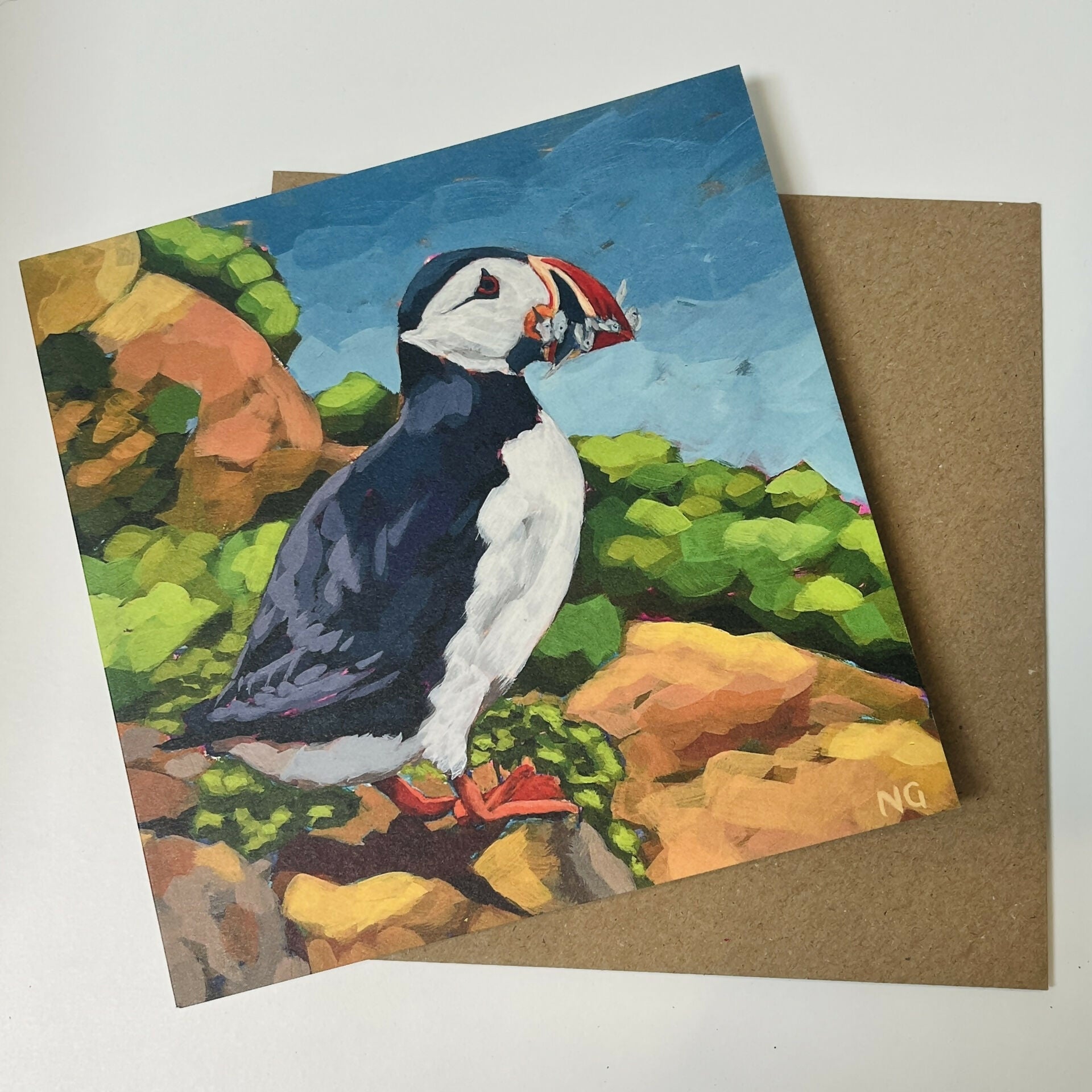 Puffin Greetings Card
