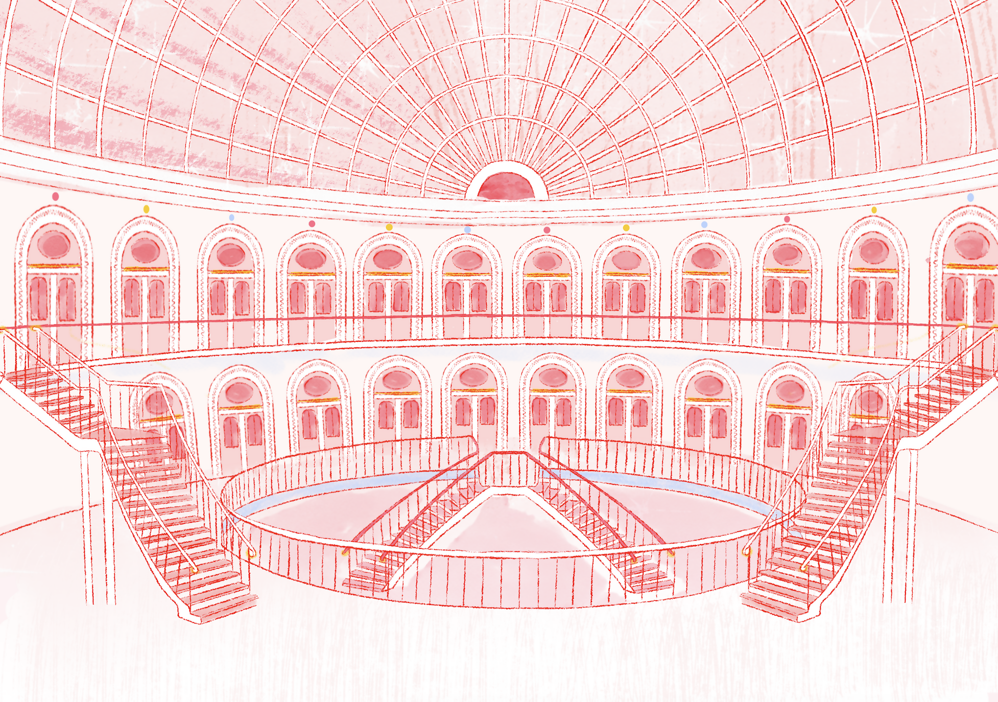 Corn Exchange Sketch Style Print