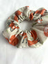 Beige Cream Jumping Fox Christmas Hair Scrunchie