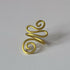 Whimsical Swirling Aluminium Adjustable Ring In Gold