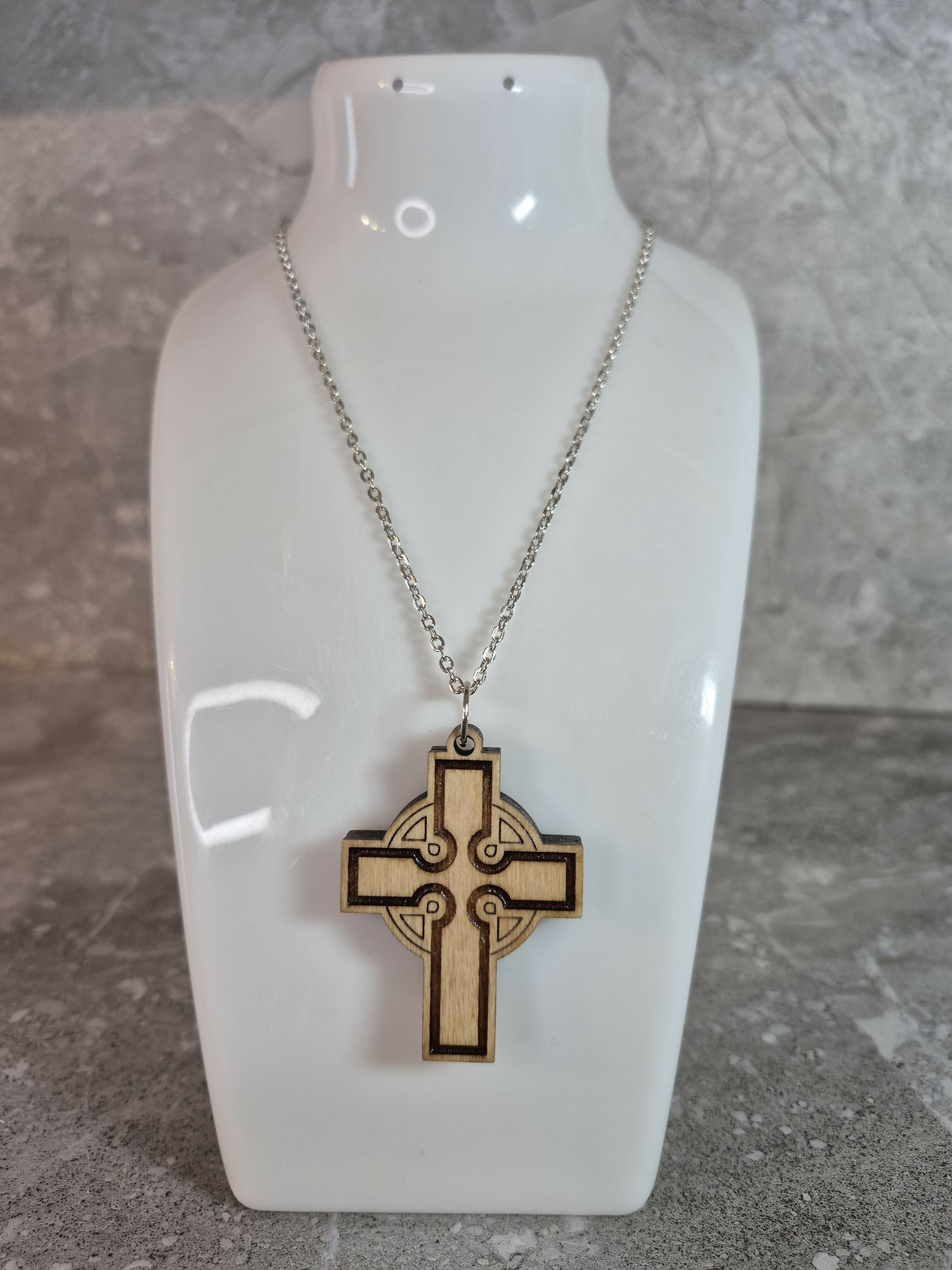 Handcrafted Double Sided Celtic Cross Pendant