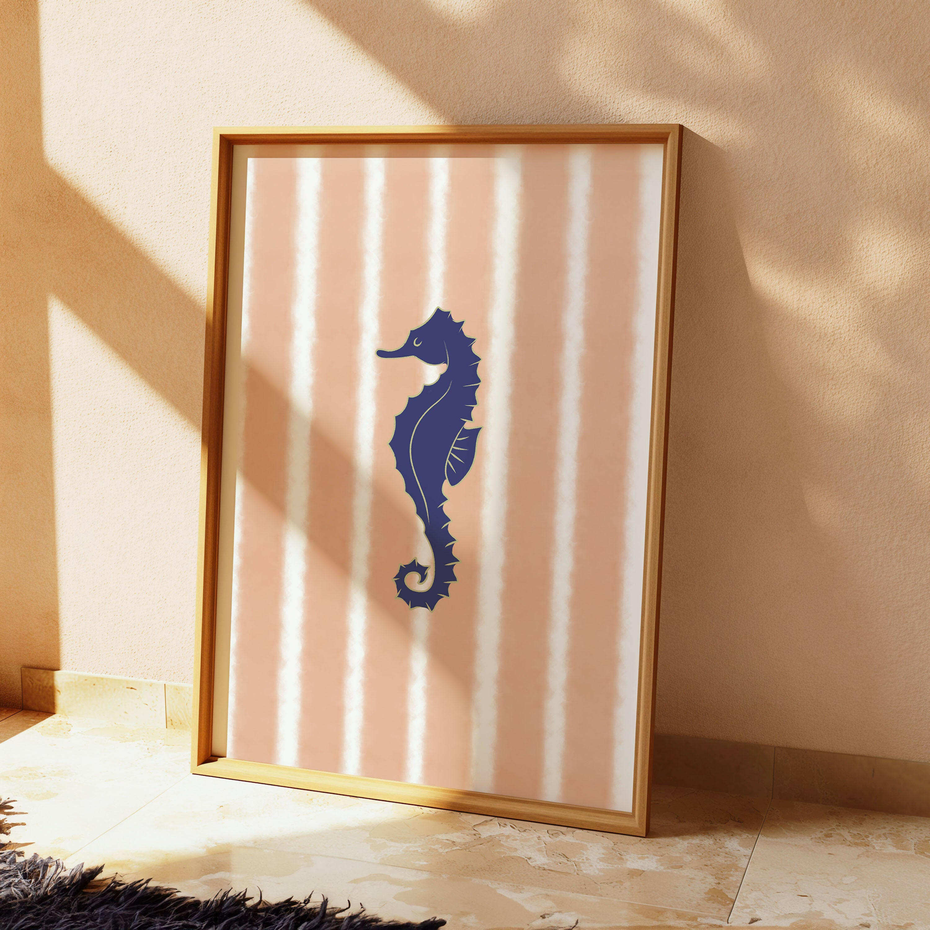 SEAHORSE COASTAL PRINT