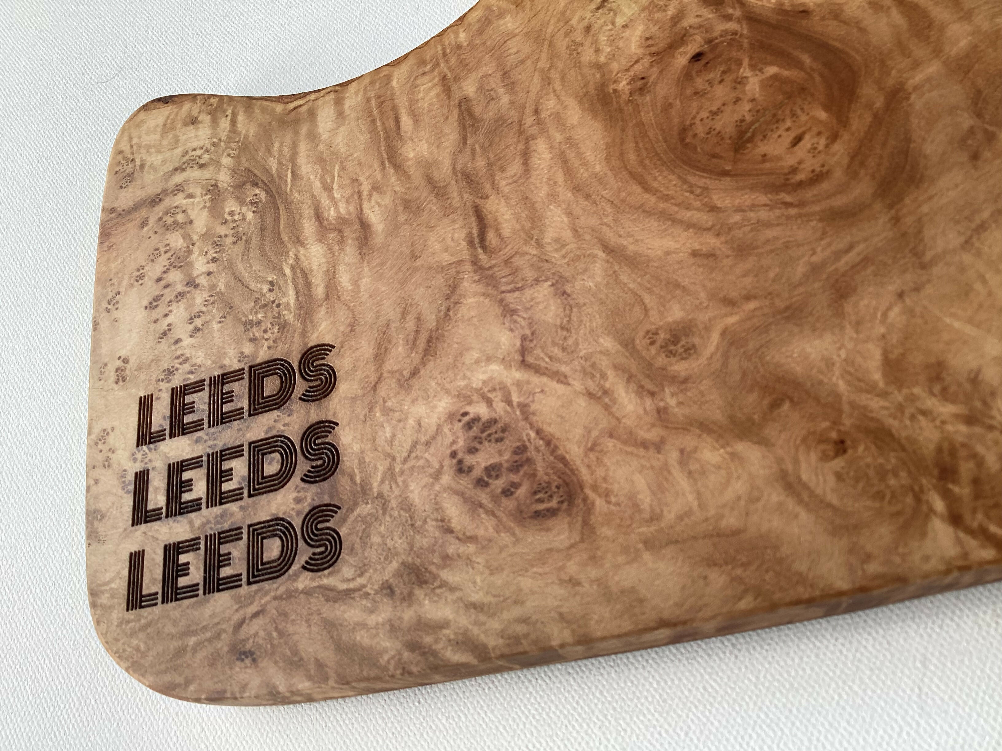 Leeds Inspired Olive Wood Chopping Board