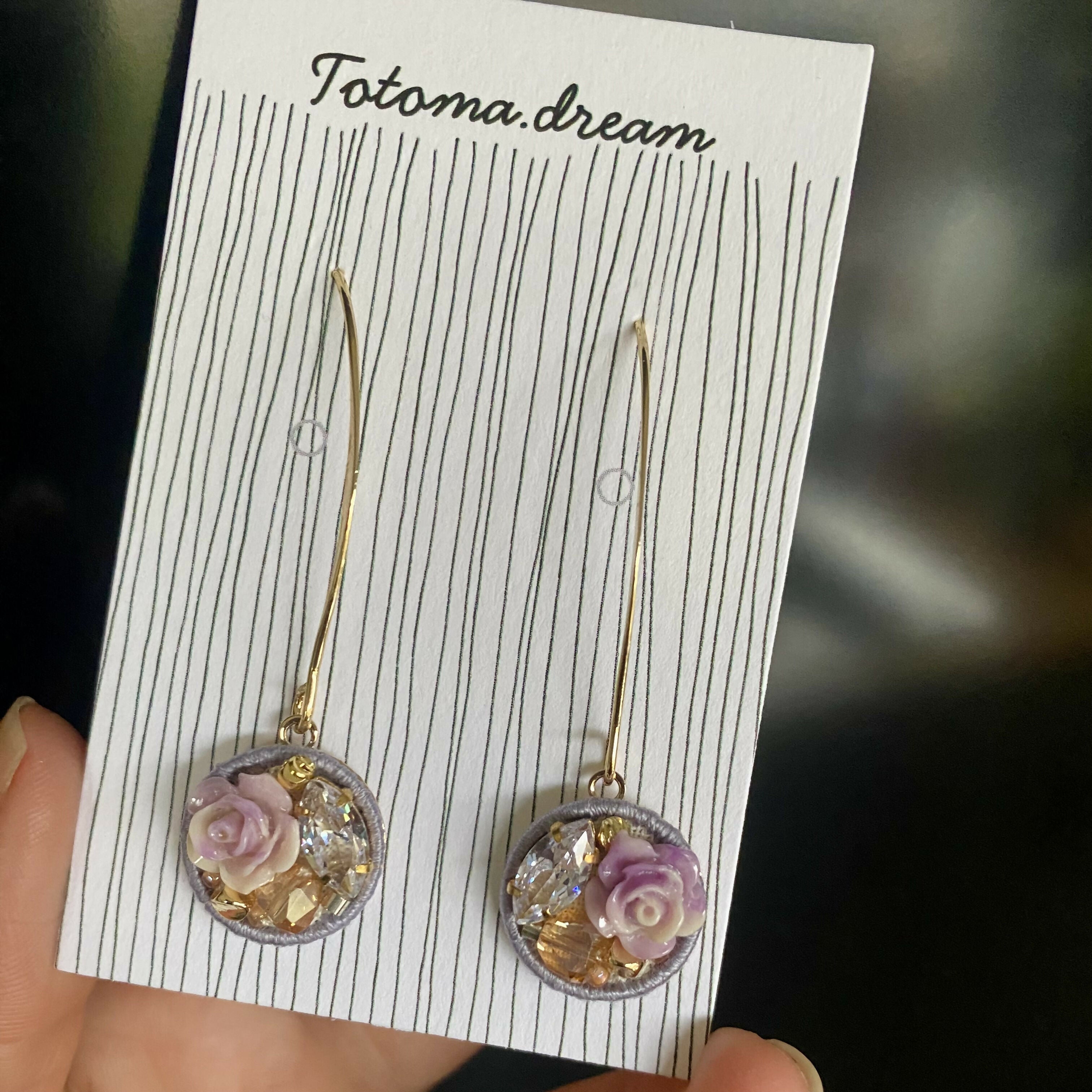 Crystal Earrings (Long Hook)