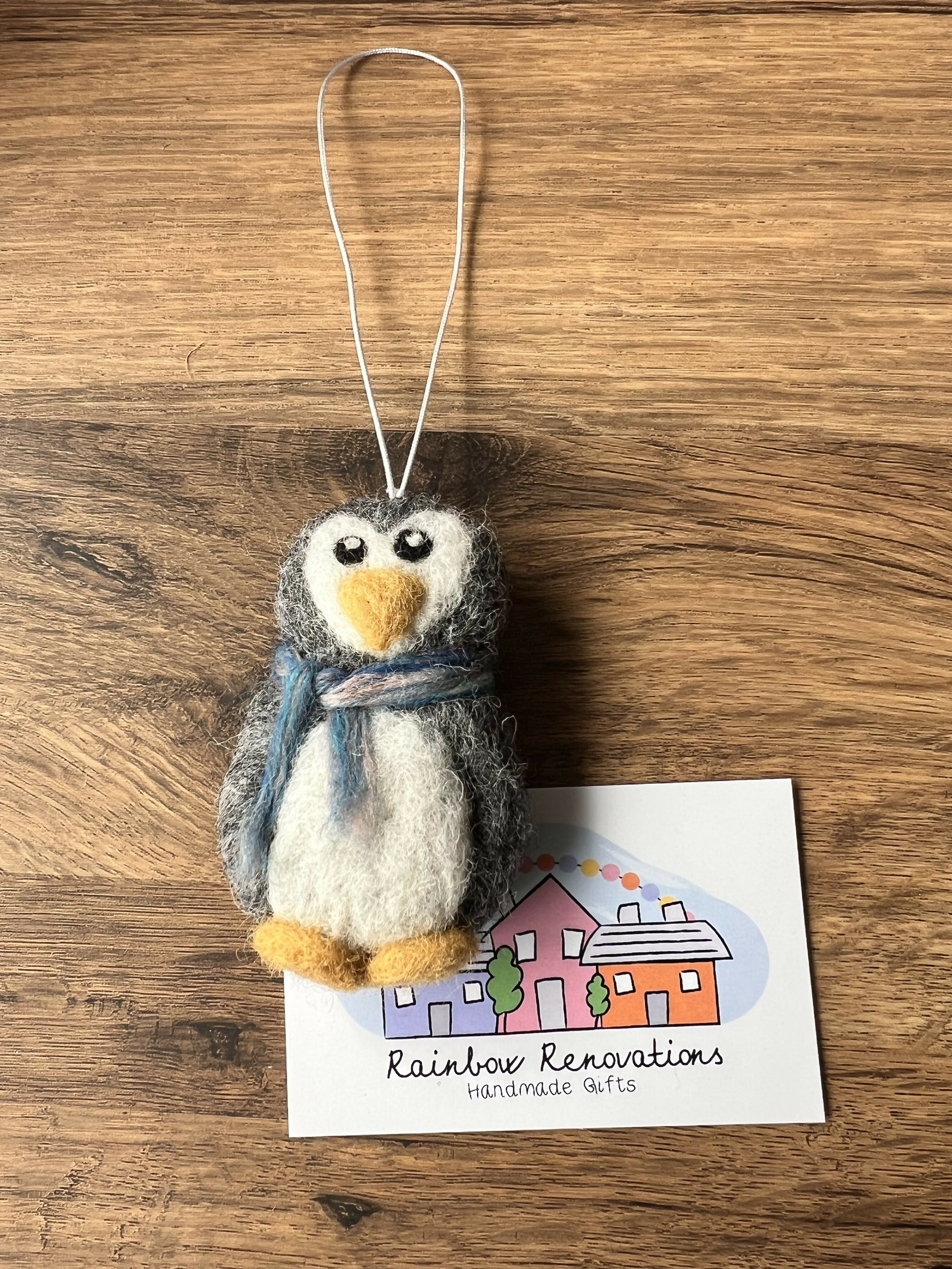 Felted Penguin Decoration
