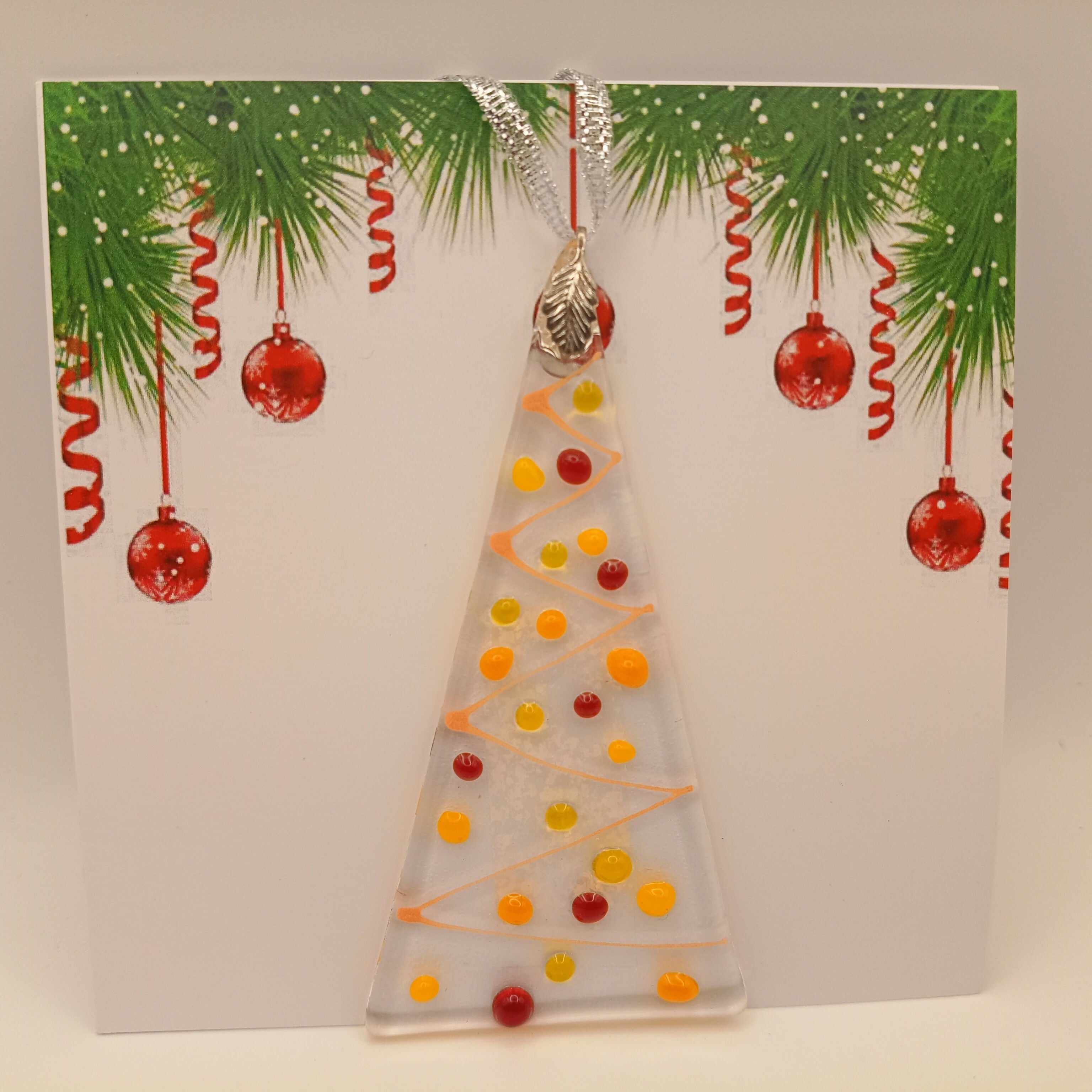 Fused Glass Christmas Card