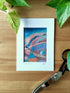 Signed Mini Art Print | Abstract Lake District Landscape, Cottage