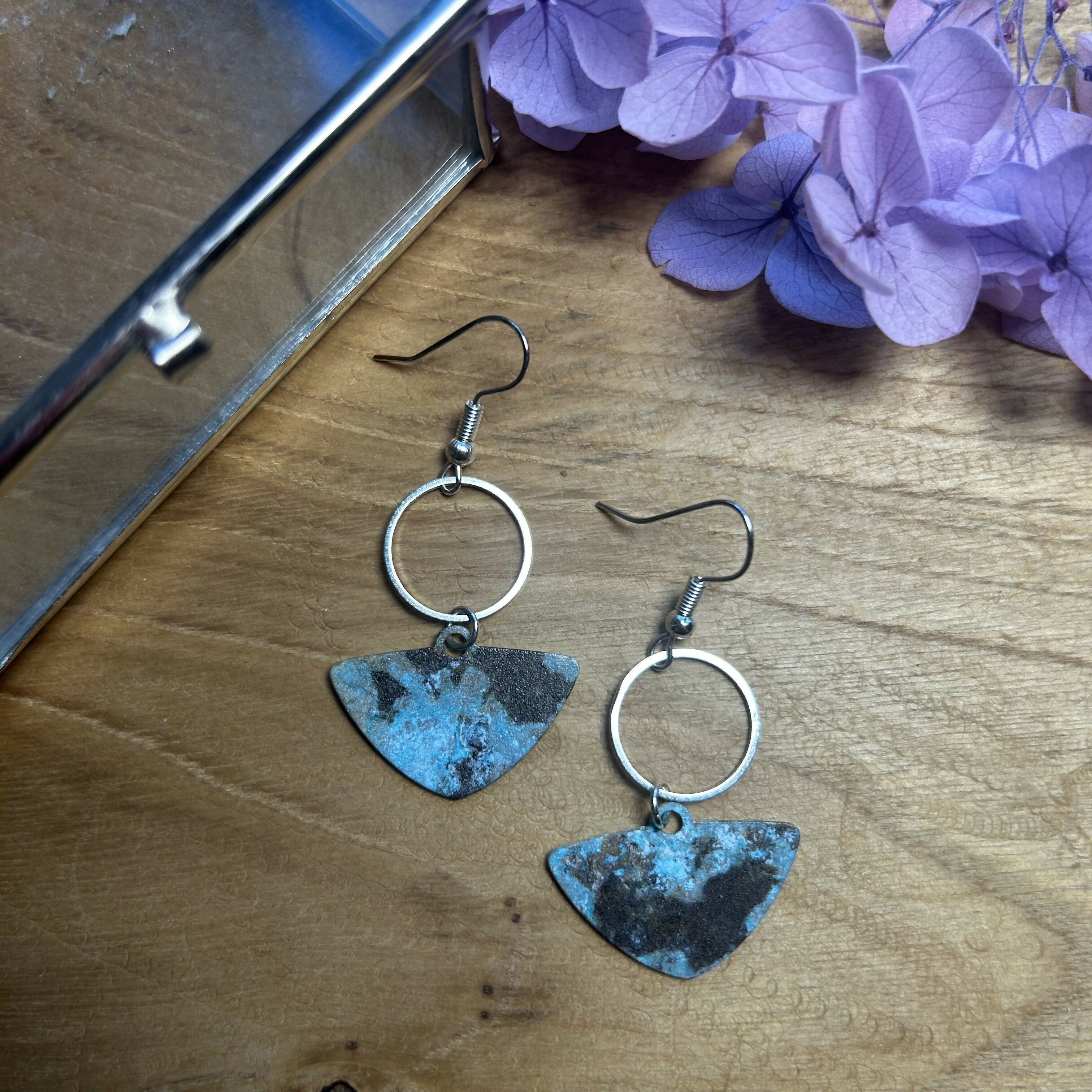 Stunning Turquoise Patina Earrings