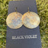 Brass Textured Moon Earrings