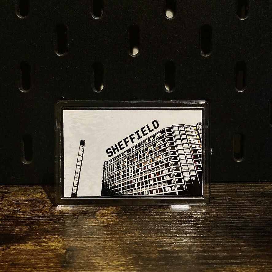 Magnet - Digital print of Sheffields Park hill lino