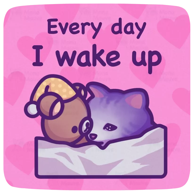 Wake Up Sticker