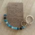 Gem Stone Keychain- Courage- Blue