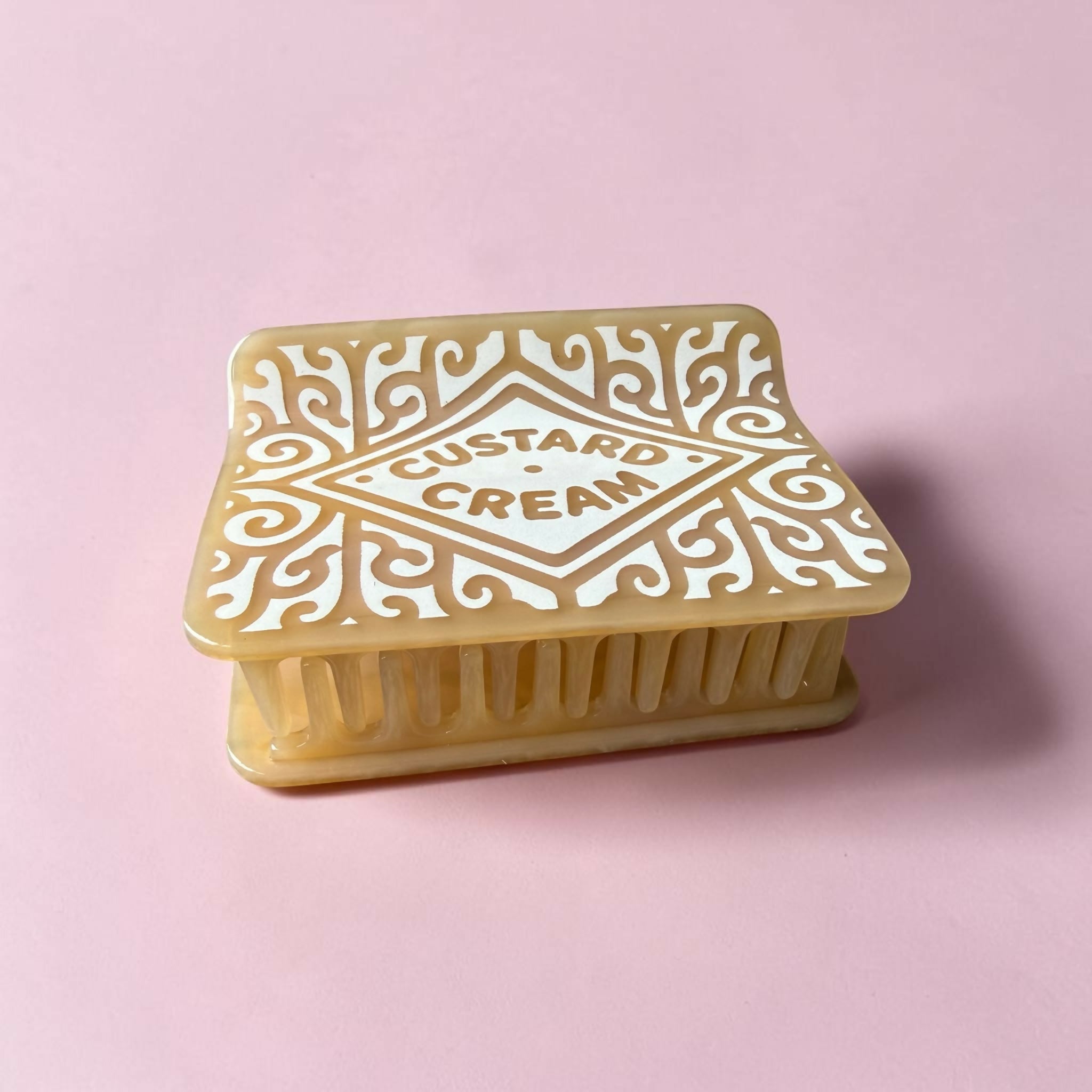 Custard Cream Biscuit Hair Claw/Clip