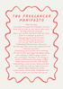 Freelancer Mini Manifesto Art Print