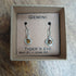 Gemini Tigers Eye Zodiac Wire Wrapped Earrings