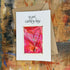 Abstract Sparkle Heart On Your Wedding Day Card in Pink