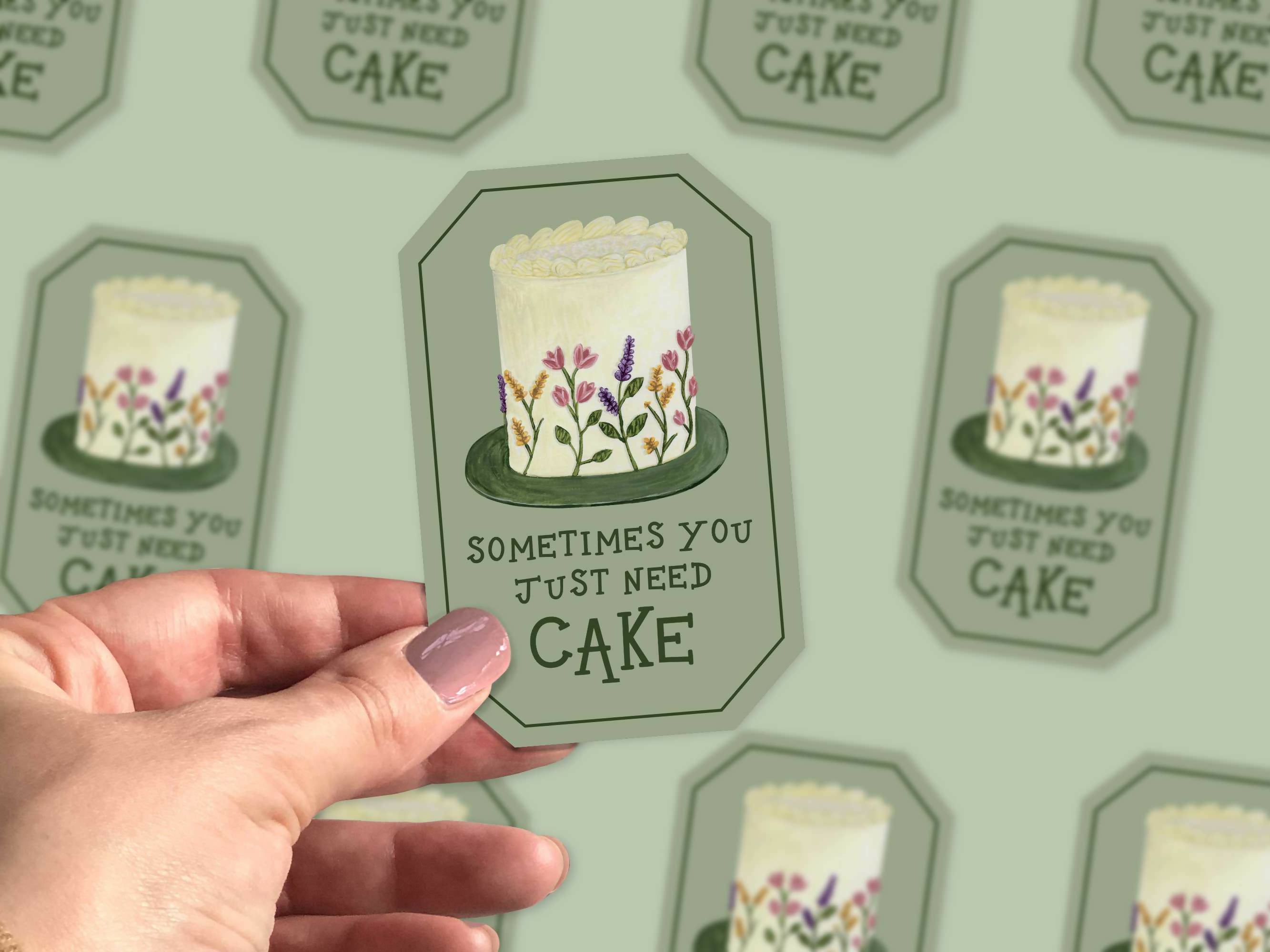 Cake Stickers - Die Cut Stickers Pack of 3