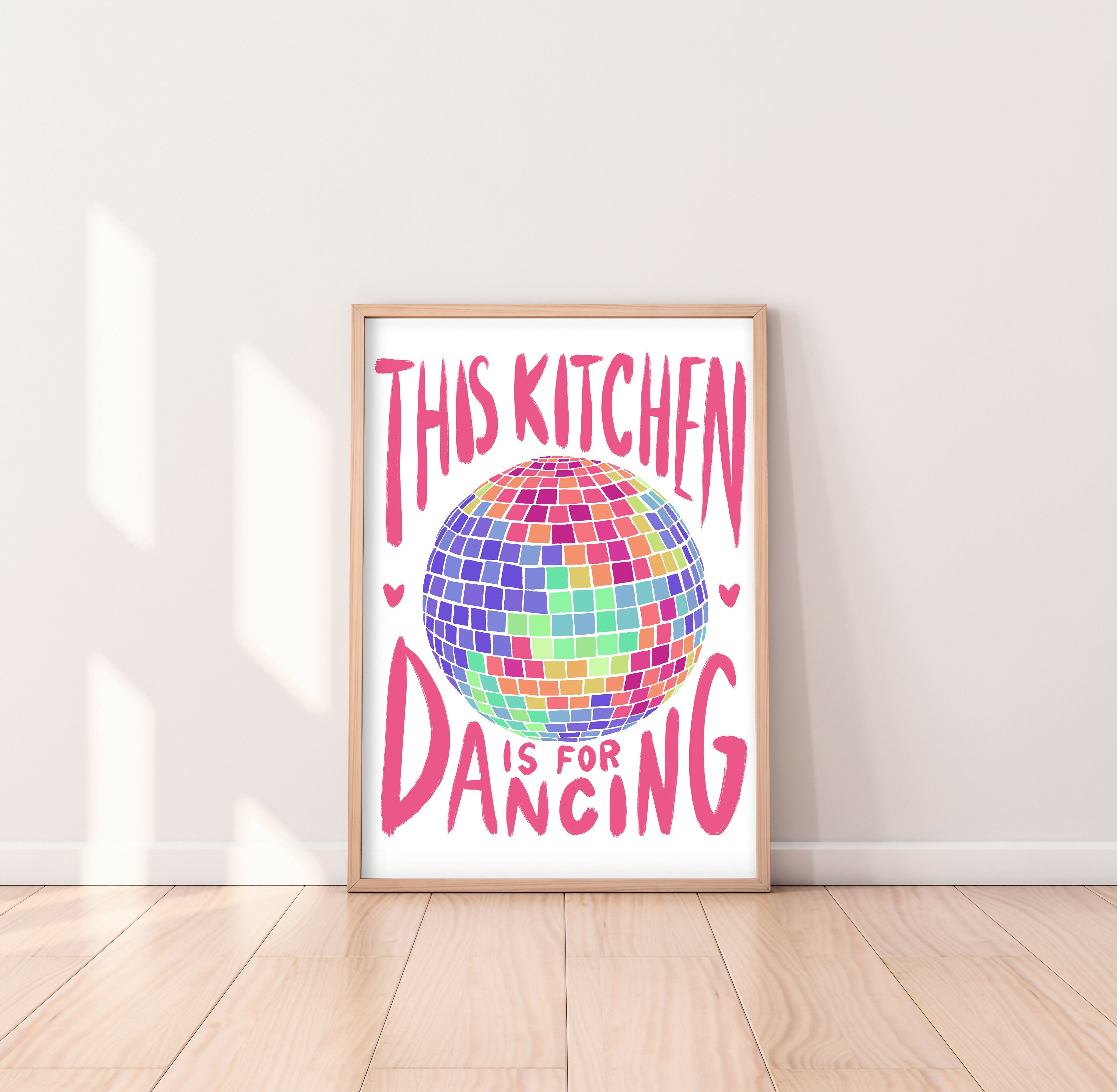 kitchen wall art set of 6 fun foodie prints this... This Kitchen is for Dancing A4 Art Print