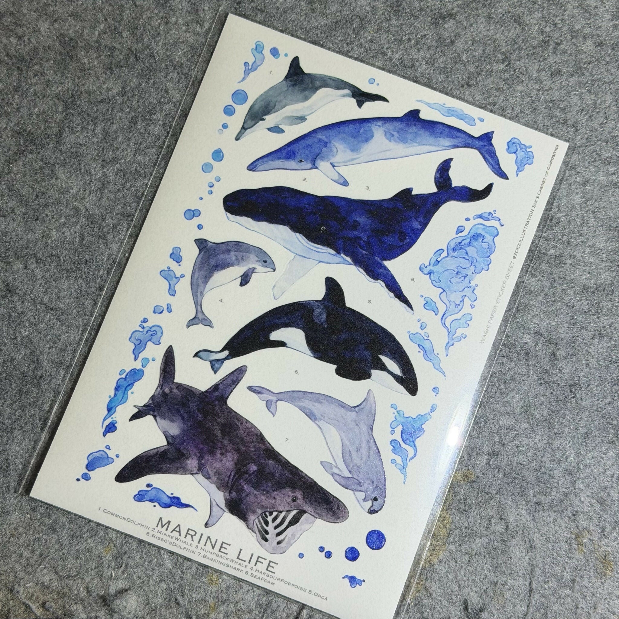 A6 Washi Wildlife Sticker Sheet