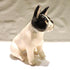 Ceramic White and Black French Bulldog Sculpture
