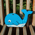 Hand Painted Wooden Whale