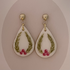 Christmas Polymer Clay Earrings With Gold Plated Fastenings