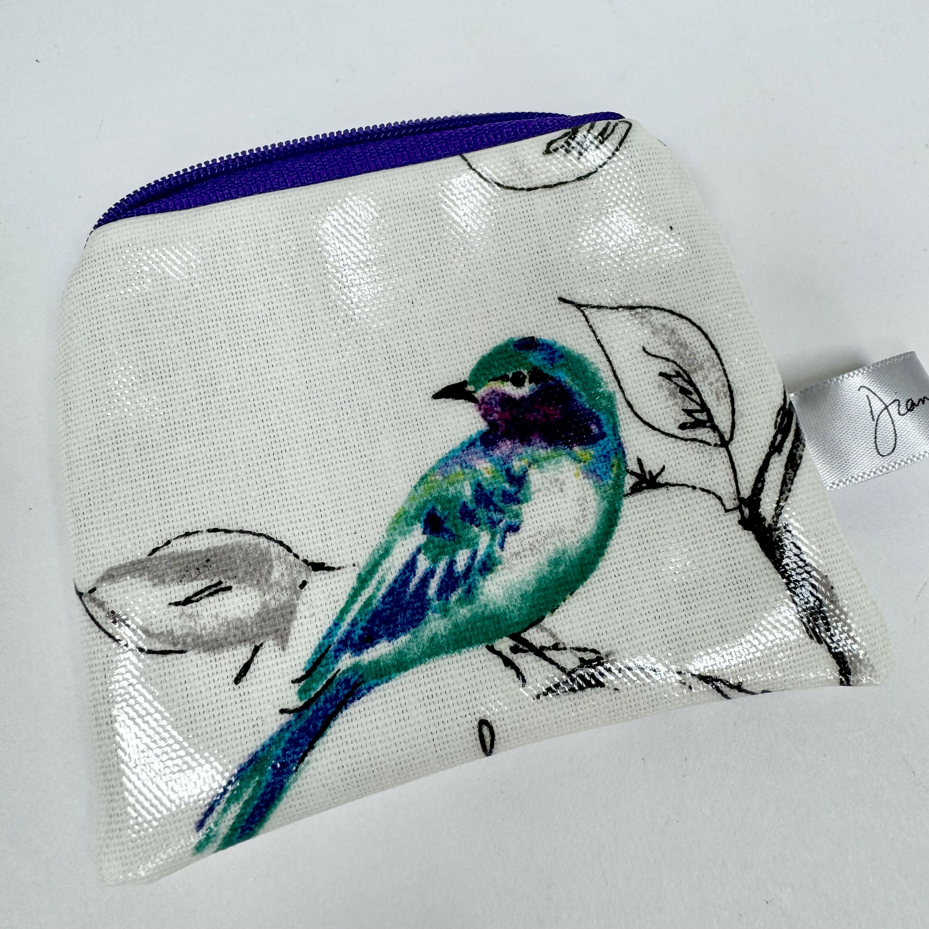 Small Coin Purse - Oilcloth Bird